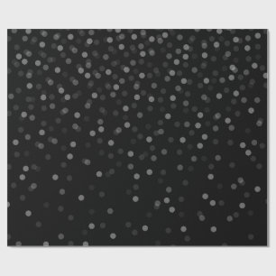 Papier Cadeau Papier d'emballage de neige noire