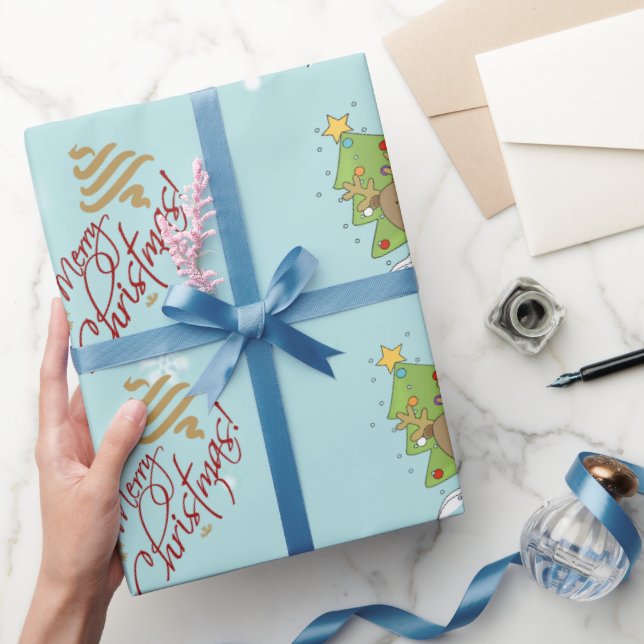 Papier Cadeau Papier d'emballage de Noël. (Cadeaux)