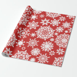 Papier Cadeau Papier d'emballage de Noël de motif rouge de