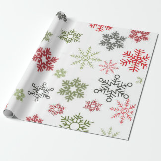 Papier Cadeau Papier d'emballage de Noël des flocons de neige co
