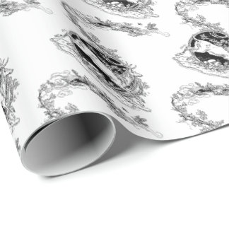 Papier Cadeau Papier d'emballage de Noël vintage de renne