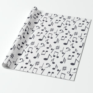 Papier Cadeau Papier d'emballage de note de musique