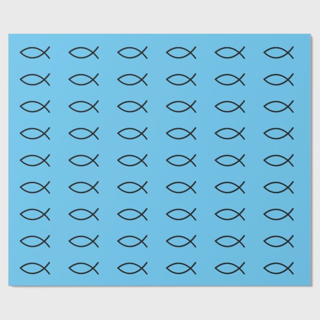 Papier Cadeau Papier d'emballage de poissons d'Icthus (Plat)