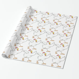 Papier Cadeau Papier d'emballage de poulet heureux