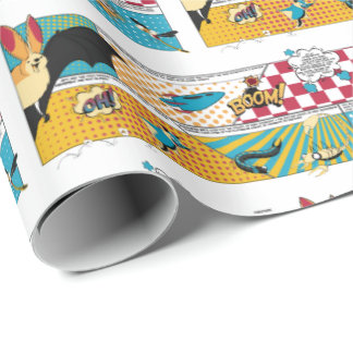 Papier Cadeau Papier d'emballage de super héros de batte
