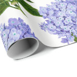 Papier Cadeau Papier d'emballage d'hortensia bleu<br><div class="desc">Le papier d'emballage est montré en belles fleurs bleues d'un hortensia imprimées partout. 
Customisez cet article ou l'achetez comme est.




Stockez l'image</div>