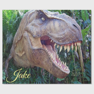 Papier Cadeau Papier d'emballage Dinosaure brillant pour enfants