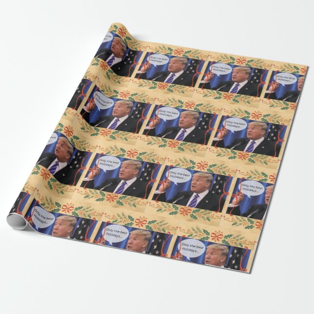 Papier Cadeau Papier d'emballage Donald Trump (Déroulé)