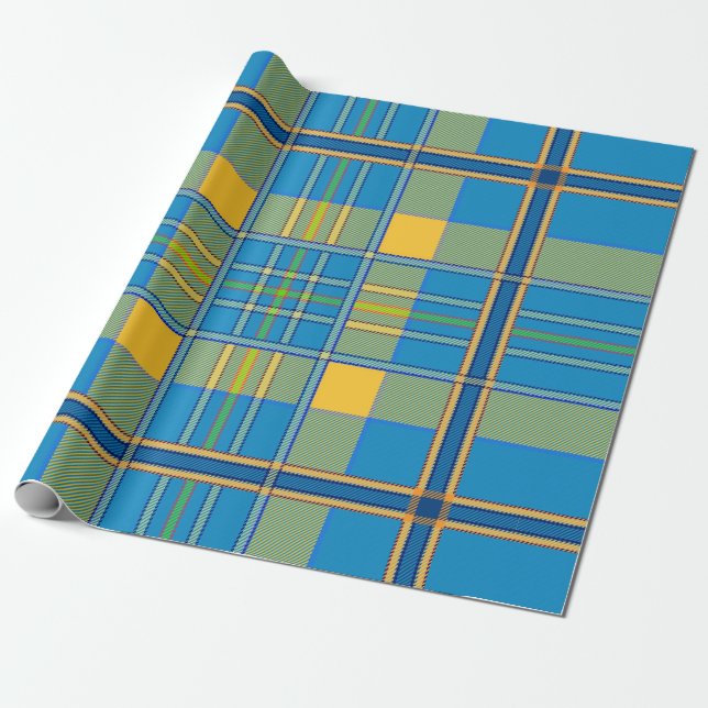 Papier Cadeau papier d'emballage écossais en tartan plaid (Déroulé)