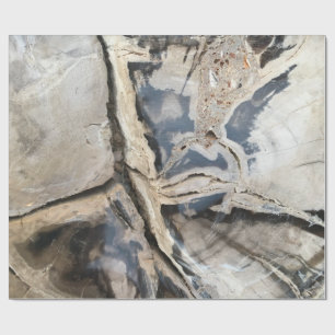 Papier Cadeau Papier d'emballage en cristal noir et crème