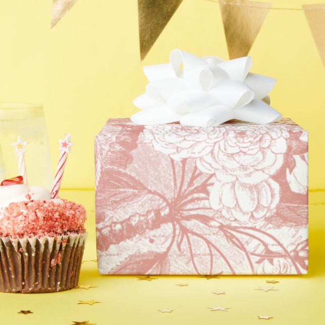 Papier Cadeau Papier d'emballage en fleur de cerisier rose (Fête d'anniversaire)