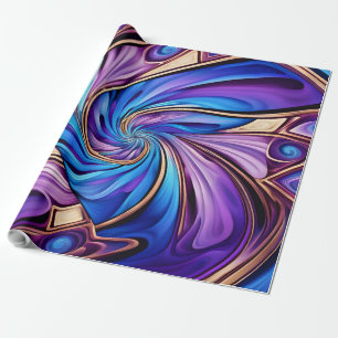 Papier Cadeau papier d'emballage en spirale vif