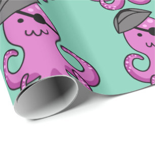 Papier Cadeau Papier d'emballage fait sur commande de poulpe de