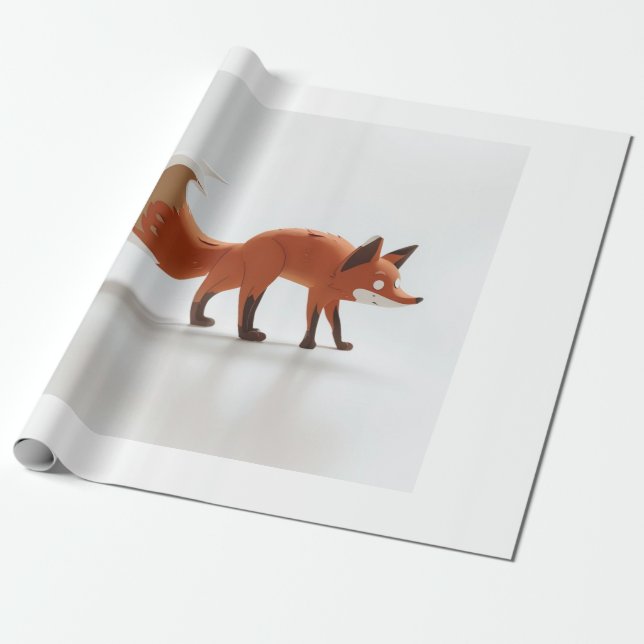 Papier Cadeau Papier d'emballage Fox (Déroulé)