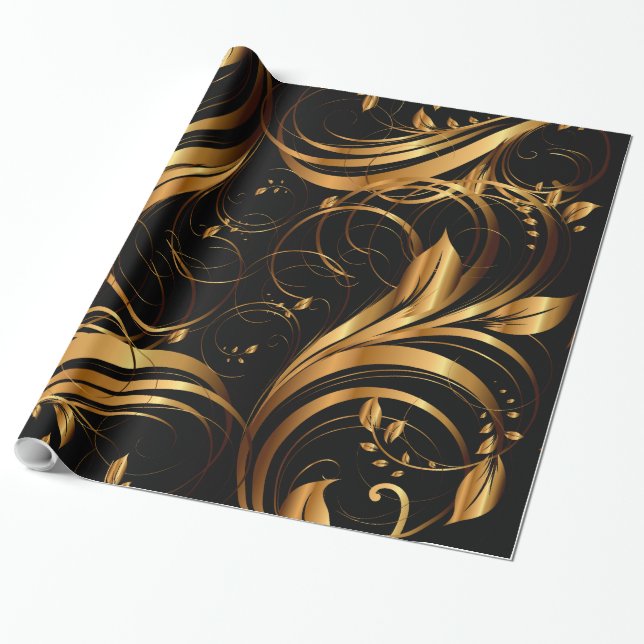 Papier Cadeau Papier d'emballage Gold Motif 1R (Déroulé)