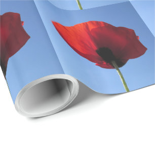 Papier Cadeau Papier d'emballage - Jour commémoratif Rouge Poppy