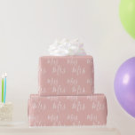 Papier Cadeau Papier d'emballage - Mlle à Mme Rose Gold<br><div class="desc">Papier d'emballage amusant avec Mlle au texte de Mme,  utiliser comme papier d'emballage,  coureur de table,  décorations murales etc. Changer le texte et/ou les couleurs arrière - plans pour répondre à vos besoins. Peut aussi être utilisé comme M. & Mme papier d'emballage.</div>