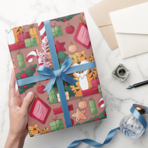 Papier Cadeau Papier d'emballage motif à thème de Noël
