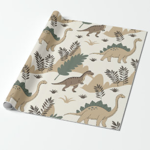 Papier Cadeau papier d'emballage motif dino t-rex
