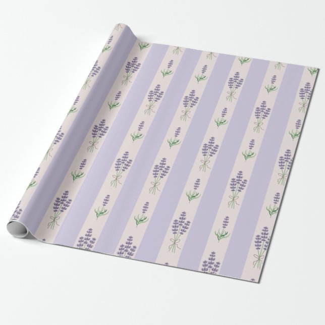 Papier Cadeau Papier d'emballage motif Lavender (Déroulé)