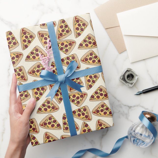 Papier Cadeau Papier d'emballage motif Pizza amusant (Cadeaux)