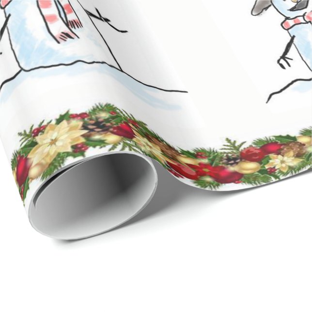 Papier Cadeau Papier d'emballage Noël (Coin rond)