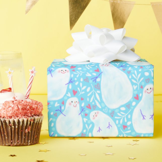 Papier Cadeau Papier d'emballage Noël Snowman (Fête d'anniversaire)