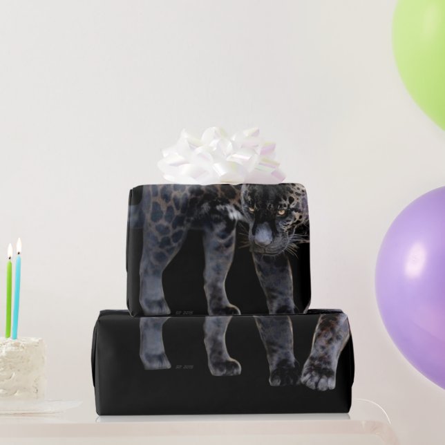 Papier Cadeau Papier d'emballage noir mat Jaguar Diablo (Cadeaux de fête)