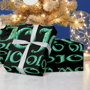 Papier Cadeau Papier d'emballage noir mojo