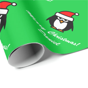 Papier Cadeau Papier d'emballage   Personalizable de pingouin de