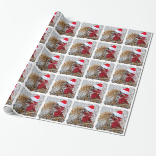 Papier Cadeau Papier d'emballage - poulet de Père Noël
