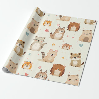 Papier Cadeau papier d'emballage pour animaux mignons