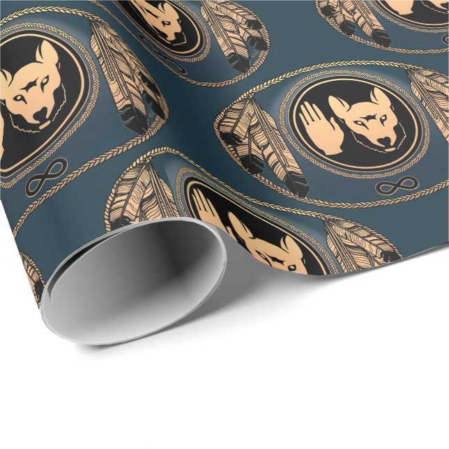 Papier Cadeau Papier d'emballage pour les Métis Papier d'art pou (Coin rond)