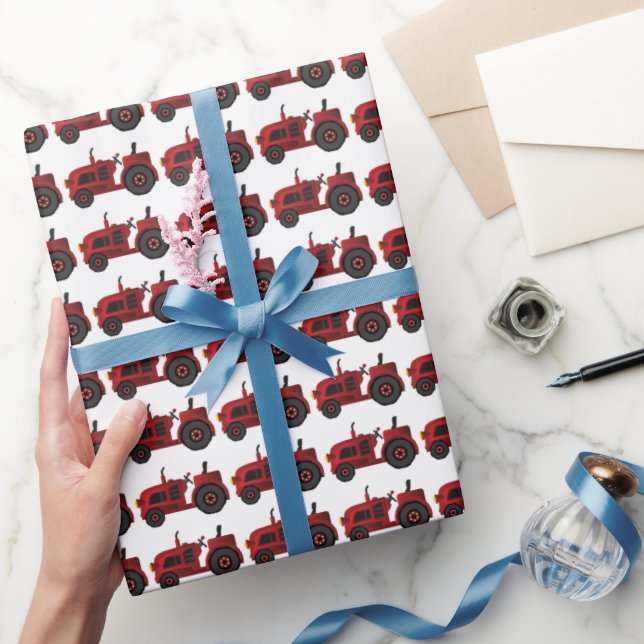 Papier Cadeau Papier d'emballage Red Tractor Country (Cadeaux)