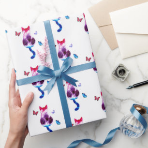 Papier Cadeau Papier d'enlèvement de chats