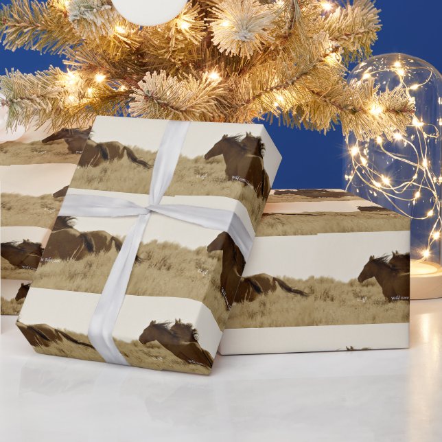 Papier Cadeau Papier d'enlèvement de chevaux sauvages (Vacances)