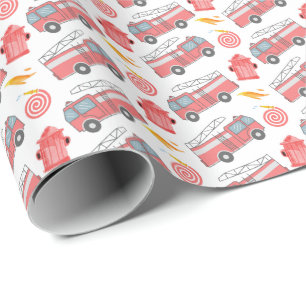 Papier Cadeau Papier d'enlèvement de pompier