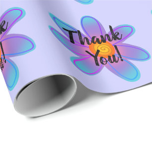 Papier Cadeau Papier d'enrobage de Merci violet périphérique