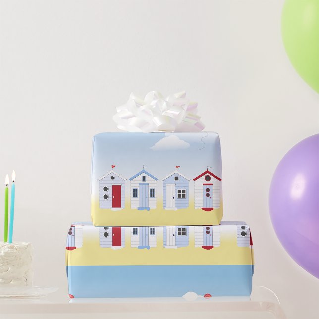 Papier Cadeau Papier d'enrobage des cabanes de plage (Créateur téléchargé)