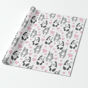 Papier Cadeau Papier d'enrobage Motif Sloth