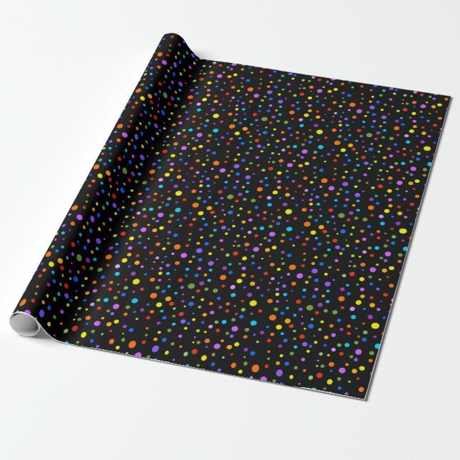 Papier Cadeau Papier d'enrobage Polka Dot (Déroulé)