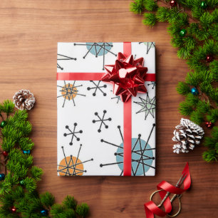 Papier Cadeau Papier d'enrobage Retro Starburst