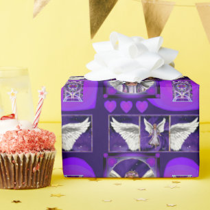 Papier Cadeau Papier d'enveloppement à âme violet