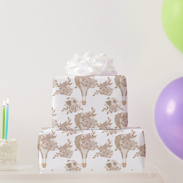 Papier Cadeau Papier d'enveloppement à bulle à air chaud doux Fl (Cadeaux de fête)