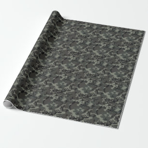 Papier Cadeau Papier d'enveloppement camouflage gris