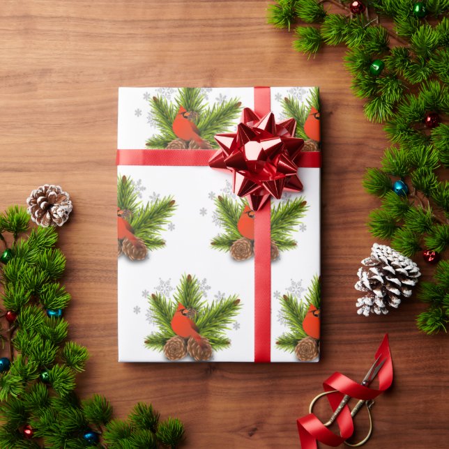Papier Cadeau Papier d'enveloppement cardinal Noël (Cadeau de vacances)