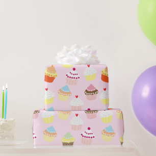 Papier Cadeau Papier d'enveloppement coloré de gâteaux