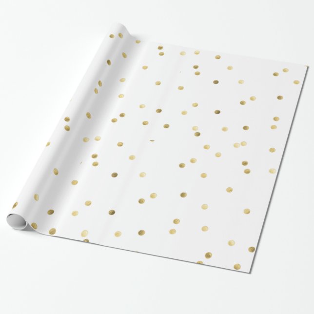 Papier Cadeau Papier d'enveloppement Confetti Dot Polka Parties  (Déroulé)