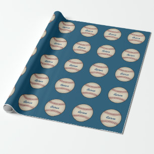 Papier Cadeau Papier d'enveloppement de base-ball sportif person