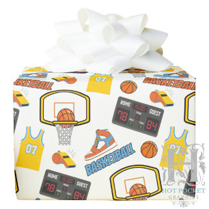 Papier Cadeau Papier d'enveloppement de basket-ball